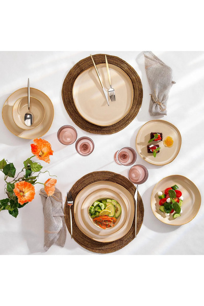 Schafer Hope 24 Parça 6 Kişilik Yemek Takımı Bej