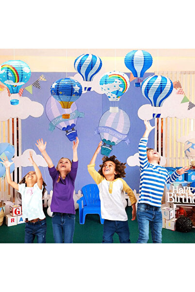 Jangostor Set of 6 hot air balloons for wedding/party Jangostor, paper, white, 30/25 cm