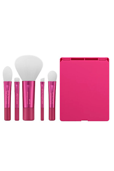 Real Techniques Vivid Escape Glow-To-Go Travel Brush Kit, 6 Piece Set