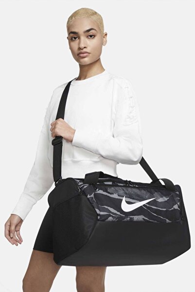Nike Brasilia S Duff-9.0 AOP1 SU21 41 Litres (51cmx28cmx28cm) Spor Çanta Siyah
