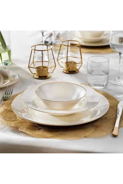 Schafer Fiesta 24 Parça 6 Kişilik Yemek Takımı Gold
