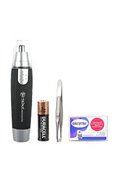 Trina Burun ve Kulak Kılı Kesme Makinası Kalem Pil +Cımbız