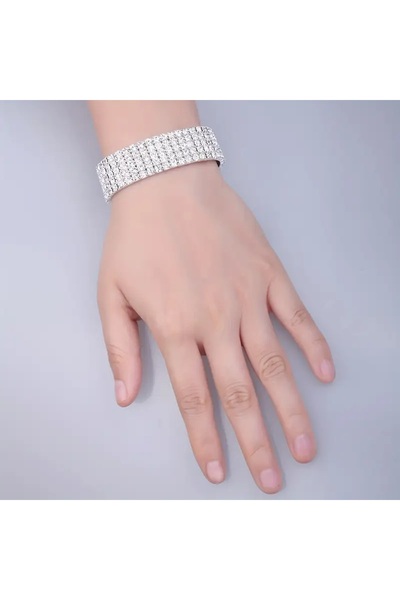 Ayzen 5 Row Elastic Bracelet with Stones