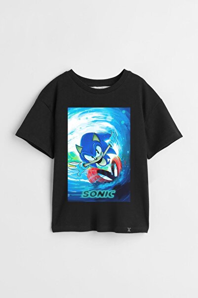 Darkia تي شيرت للأطفال مطبوع بتصميم خاص من Sonic Sonic Surf للجنسين