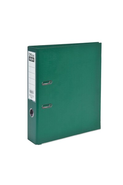 OEM Biblioraft Office Style, 2 Rings, Green, Dimensions 29x32 cm, Capacity 100+ Files
