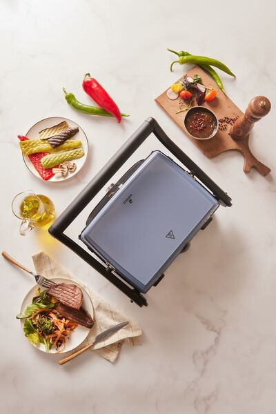 Karaca Gastro Grill Glass Premium 2400w Tost Ve Izgara Makinesi Ocean Wave