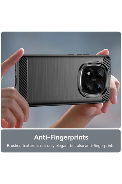 SKYDDAR INNOVATION Carcasă pentru Xiaomi Redmi Note 14 Pro 4G, silicon carbon, silicon subțire, set autocolante, albastru