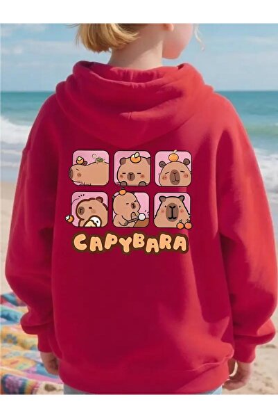 oneagılyazı Iarna cu glugă Swea tricou , Copii Capy Bara Capibara cu imprimeu