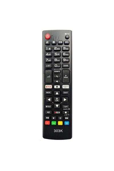 CanTech Universal LCD Remote Control, compatible with LG, model 303K, with Netflix and Amazon functions, max