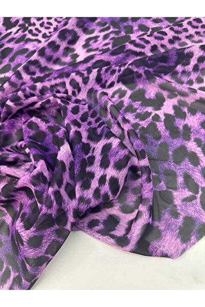 ipekkumaş Leopar Desen Şifon İç Gösterir Elbise Etek Gömlek Şal ÜRÜNÜMÜZ ADET...