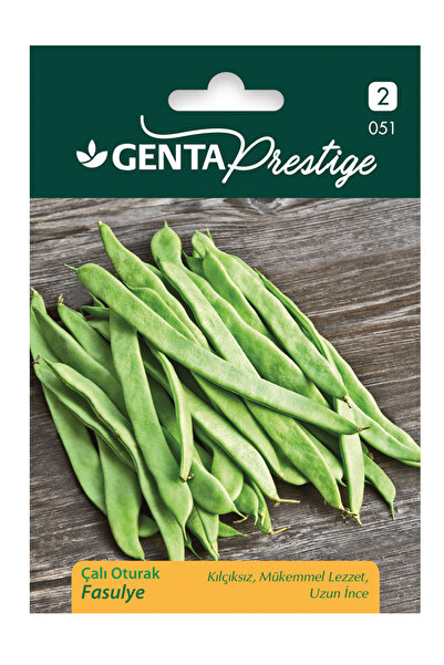 Genta Kılçıksız Uzun ve İnce Çalı Oturak Fasulye Tohumu