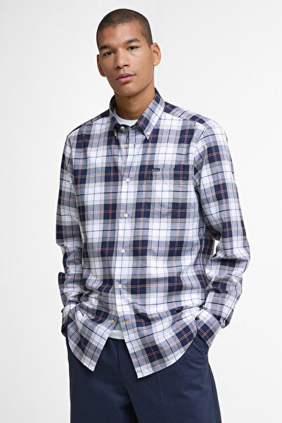 Barbour Wetheram Tailored Tartan Gömlek TN42 Riverstone Tartan