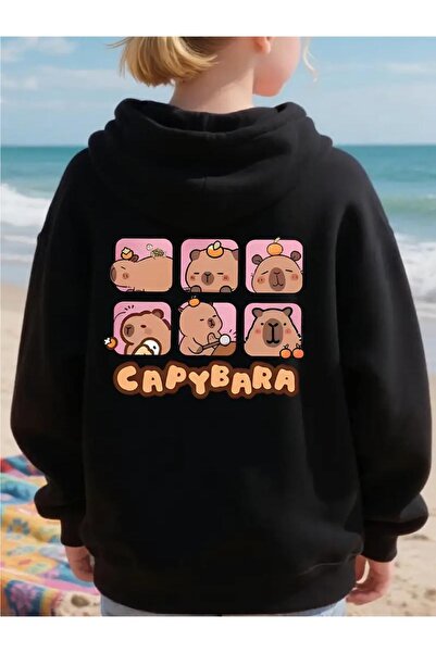 oneagılyazı Iarna cu glugă Swea tricou , Copii Capy Bara Capibara cu imprimeu