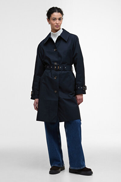 Barbour Maia Showerproof Ceket NY75 Dark Navy/Hessian Tartan