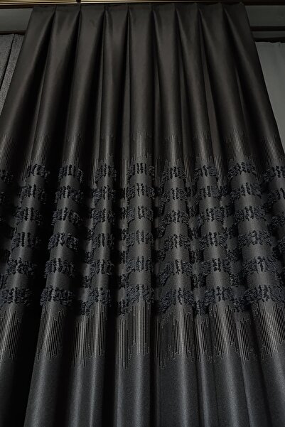 Madame Dower Alvin pano curtain background 1x3 tight pleat single wing - compatible with bohemian and scandinavian furniture patterns