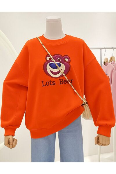 DM DOLCE MORE Hanorac unisex cu 3 fire din bumbac pieptănat cu imprimeu LOST ...