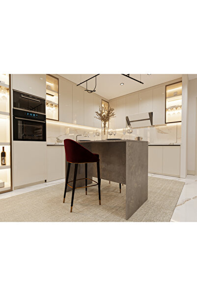 asratrend %100 MDFLAM 120cm Mutfak Adası Yemek ve Bar Masası MA-03