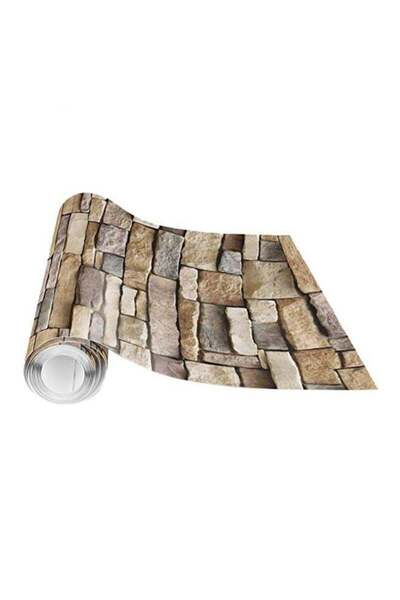 Generic 3D Rock Brick Self-Adhesive Wallpaper