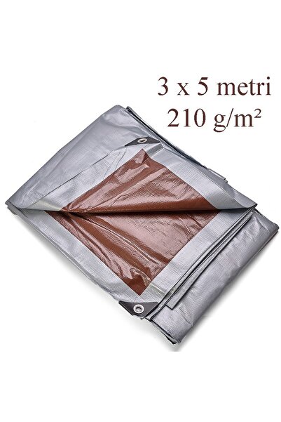 PROCART Tarpaulin cover 3x5 m, 210g/sqm, waterproof, UV+ and frost protection, PE, steel mesh