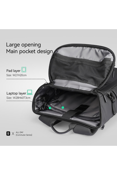 Mark Ryden MR-6886 Laptop Backpack 17", Water Resistant Travel Bag with USB, Anti-Theft