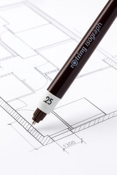 Rotring Rapido Pen Isograph 0.25 mm Technical Drawing Pen (1 Piece)