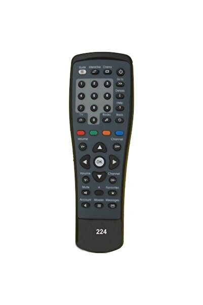 KNTECH Telecomandă pentru decodor/satelit compatibilă cu Dolce, neagră, baterii incluse