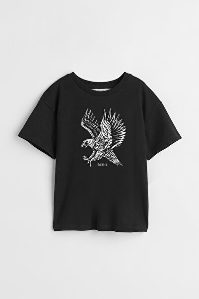 Darkia تي شيرت للأطفال من الجنسين بتصميم مخصص مطبوع عليه "صياد النسر"