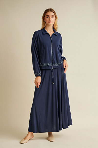 Gazella 44816 ALT KISMI BONCUK İŞLEMELİ ÖNDEN FERMUARLI CEPLİ ETEĞİN YANLARI ...