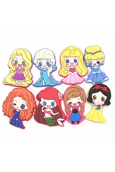 BEAST KINGDOM 8pcs 8-10Pcs Beautiful Princess Snow White Ariel Resin Disney Shoes Charms Girls Slipper Buckle Deco