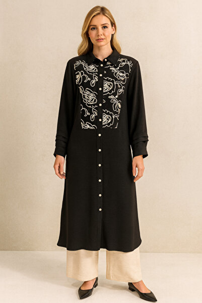 Gazella 42868 ÖNÜ FİLE DESENLİ KOLU KATLI DÜĞMELİ İKİLİ TAKIM #05-25#