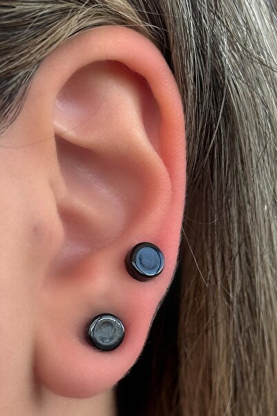 TAKIŞTIR Black Color Magnet Earrings (Pair)