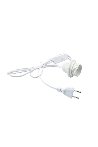 VENON BEYAZ Duy Takımı Bağlı Kablo Işık Uzatma Aydınlatma Kablo Arafuarlı Fişli