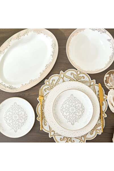 Generic Salwah 4-Piece New Bone China Appetiser Plate Set - 19 cm