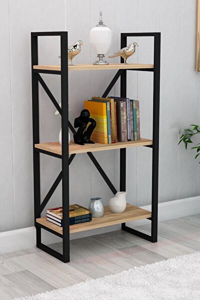 FAVORA Athens 3 Raflı Kitaplık - Metal