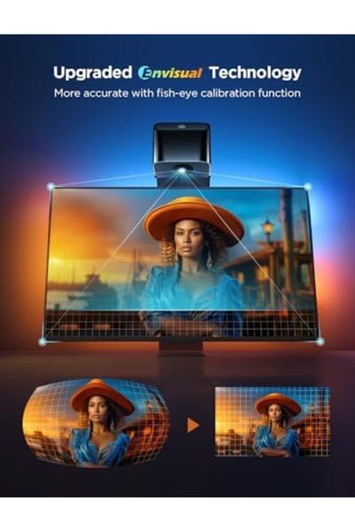 Govee TV Backlight 3 Lite with Fish-eye Correction Function Sync to 55-65 Inch TVs, 3.6m RGBICW Wi-F