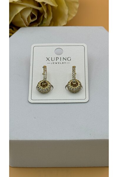 XUPING JEWELRY Zirkon Taşlı Halka Sallantılı Model Küpe