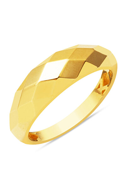 Bilezikci Prizma Köşeli 14 Ayar Altın Yüzük