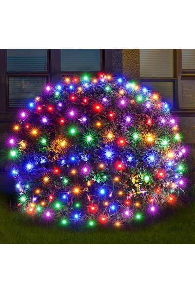 SDX Market Brad de Crăciun SDX, 6007M, Plasă, Multicolor, 120 LED-uri, 1,5 m ...