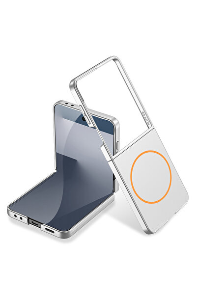 Nezih Case Galaxy Z Flip 7 Uyumlu Magsafe Şarj Destekli Pürüzsüz Sert Kapak K...
