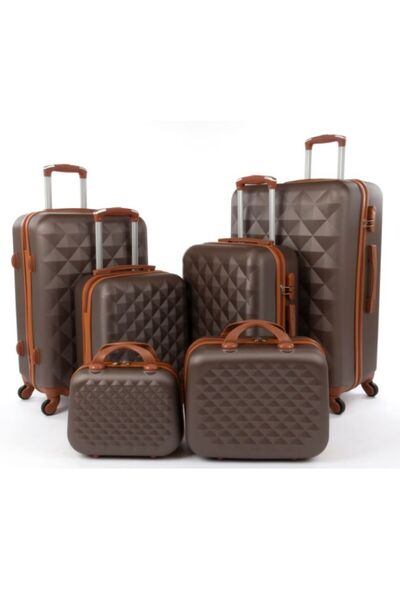 LİMRA 6-piece luggage set with wheels, solid and strong design, color