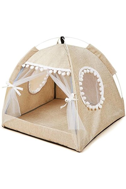 Saharaz خيمة محمولة للكلاب والقطط الأليفة، لوازم راحة خارجية للحيوانات الأليفة، خيمة متعددة الألوان مقاومة للماء، مقاس متوسط