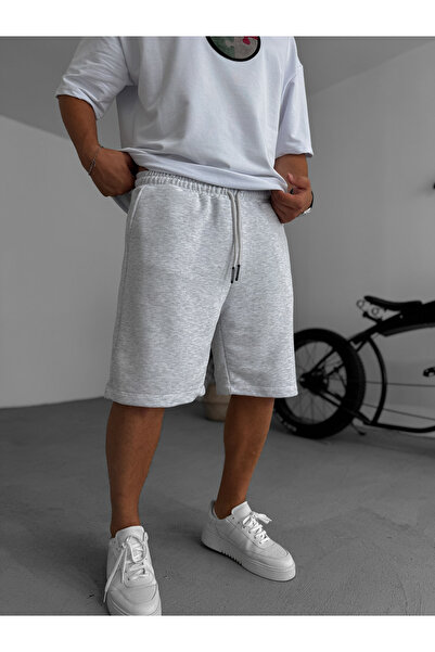 BYBASICMAN Light Gray Bb Embroidered Basic Shorts By-86