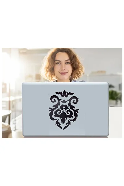 Sia 2 Pcs Notebook Sticker, Laptop Sticker Black Flower Pvc 48X33X0.5Cm