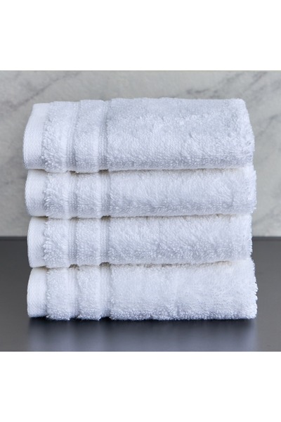 Generic Egyptian 4-Piece 600 GSM Cotton Fingertip Towel Set - 30x30 cm