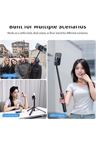 ulanzi 61'' Magnetic Selfie Stick Phone Tripod (MT-84) with Wireless Remote — MagSafe Compatible