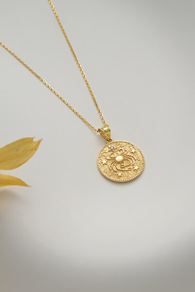 VeraDesignGold Yengeç Burcu Altın Kolye – Burç Sembolü Tasarımlı Zarif Takı-1...