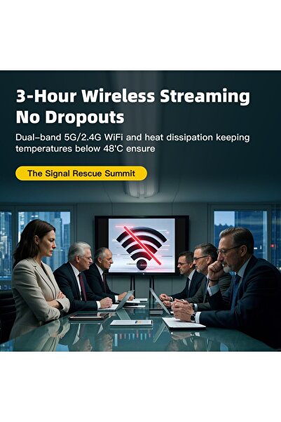 SHERRIVA Wireless USB Type-C Transmitter & HDMI Receiver WHD-1000, 1080P@60Hz