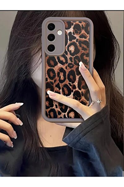 KVK PRİVACY Compatible with Samsung A54 – Soft Silicone Case with Leopard Pattern