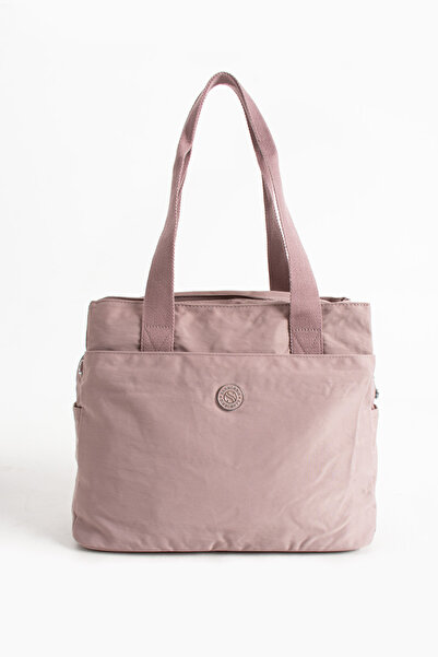 Sanmorris Kadın 5 Gözlü Büyük Boy Suya Dayanıklı Saten Kumaş Omuz Çantası