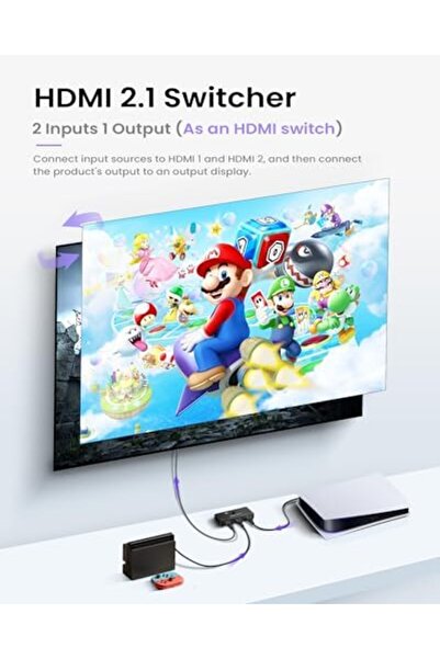 Generic avedio links 8K@60Hz HDMI 2.1 Switch 4K@120Hz Bi-Directional 2 in 1 Out HDMI Splitter Switcher with